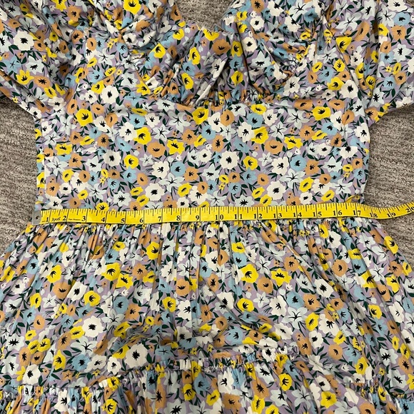 NEW Agua by Agua Bendita Flor La Fania Cotton Mini Dress Size L - Picture 4 of 6